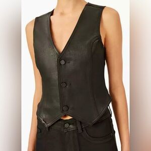 NWT DL1961 Black Denim Vest S